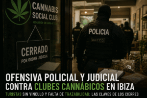 operaciones policiales y judiciales contra clubs cannábicos en Ibiza