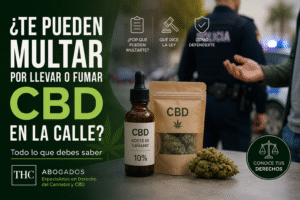 que hacer si te ponen una sanción por llevar o consumir CBD en la vía pública